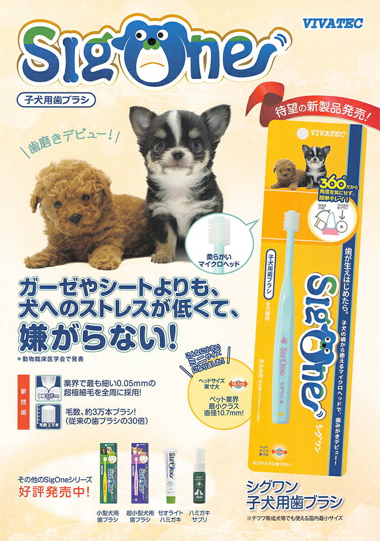 ビバテック シグワン 360°歯ブラシ 子犬用