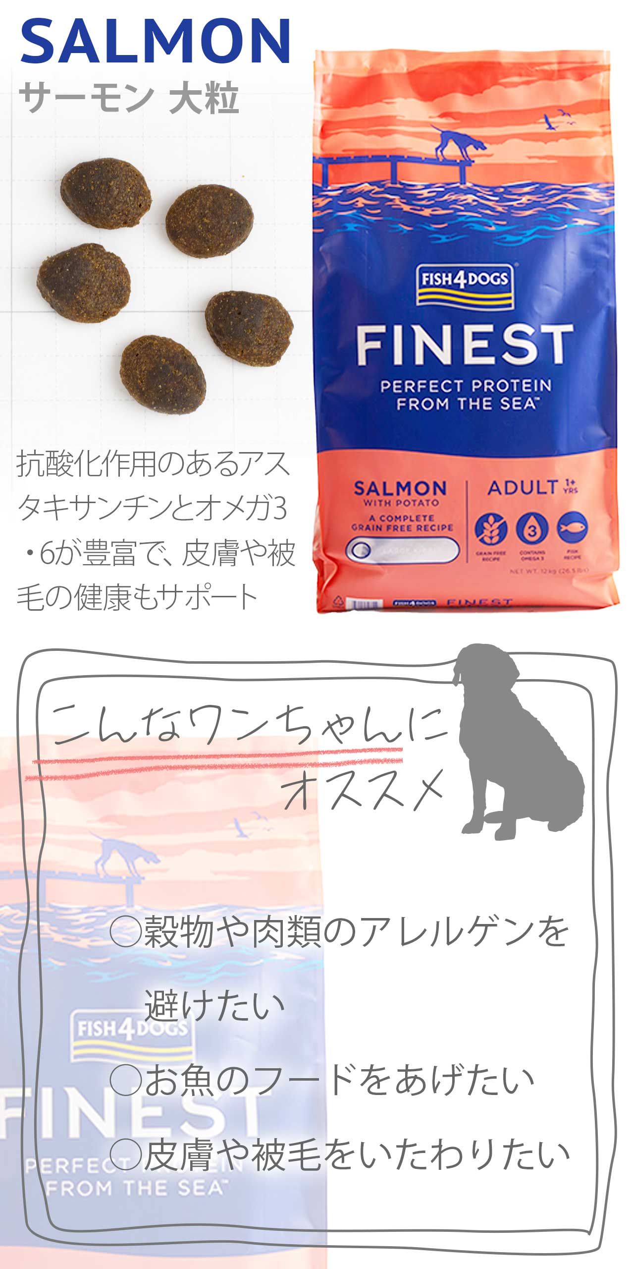FISH4DOGフィッシュ4ドッグサーモン大粒説明