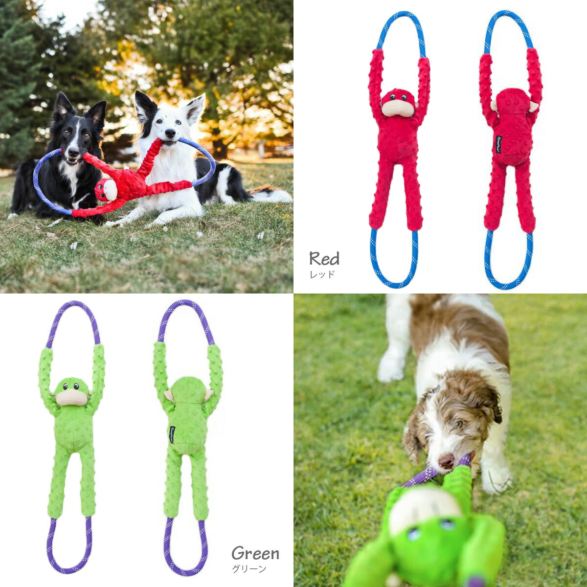 Zippy Paws モンキーロープタグ