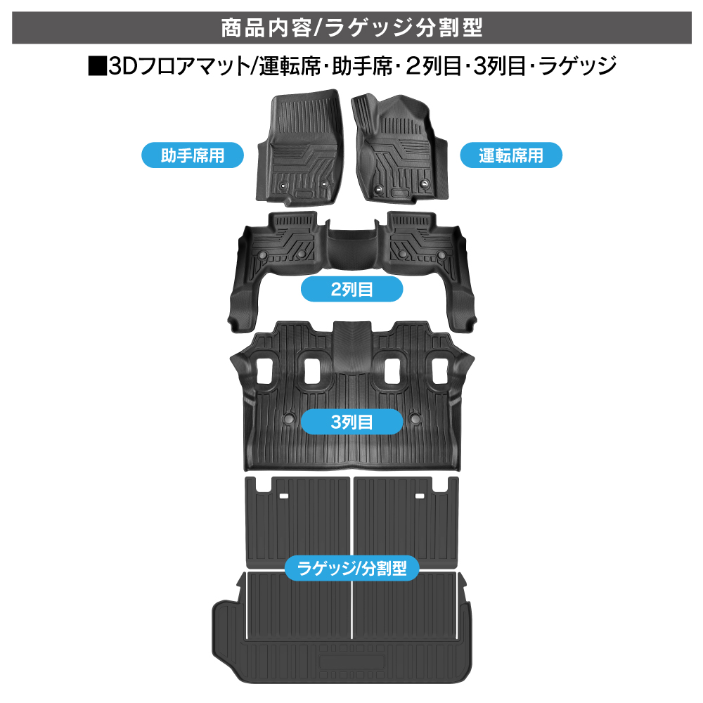ランクル200WALDフロアマットだい ランドクルーザー200系 ランクル200 3D ラバーマット フロア